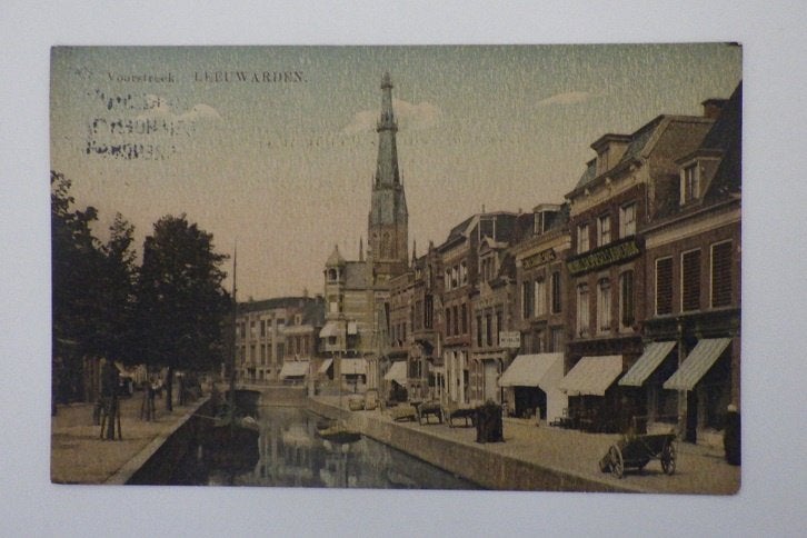 1933 LEEUWARDEN Voorstreek handkarren Postma Sz, Ophalen, 1920 tot 1940, Gelopen, Friesland