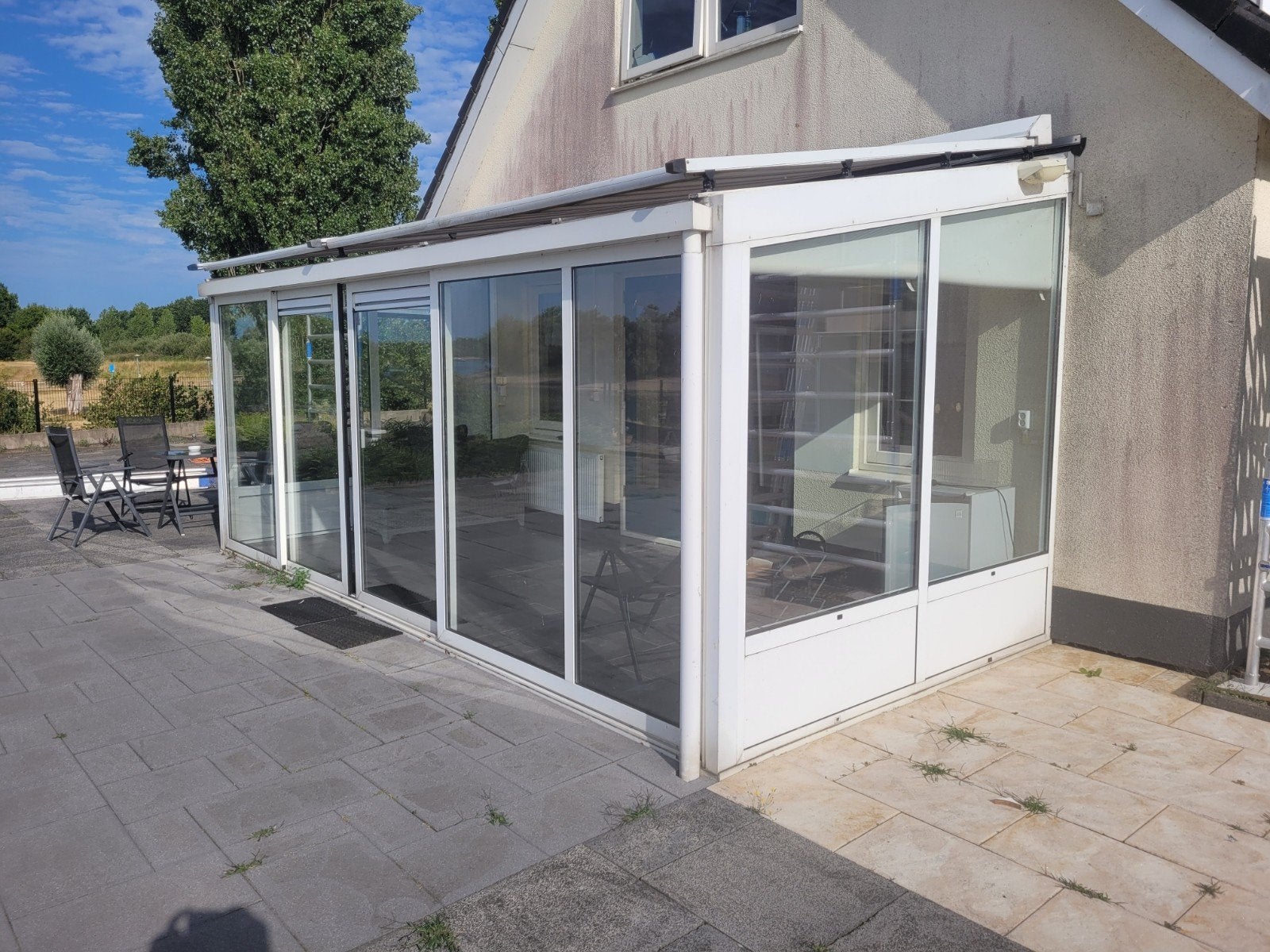 te koop serre met automatische zonwering, Ophalen, Gebruikt, Serre