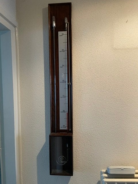 Nr.229: Vintage contra barometer, Huygens barometer., Ophalen, Gebruikt, Barometer
