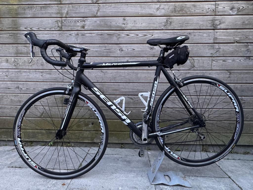 Sensa milano Tiagra framemaat 58 , nieuwstaat !, 28 inch, Velgrem, Zo goed als nieuw, 57 tot 61 cm