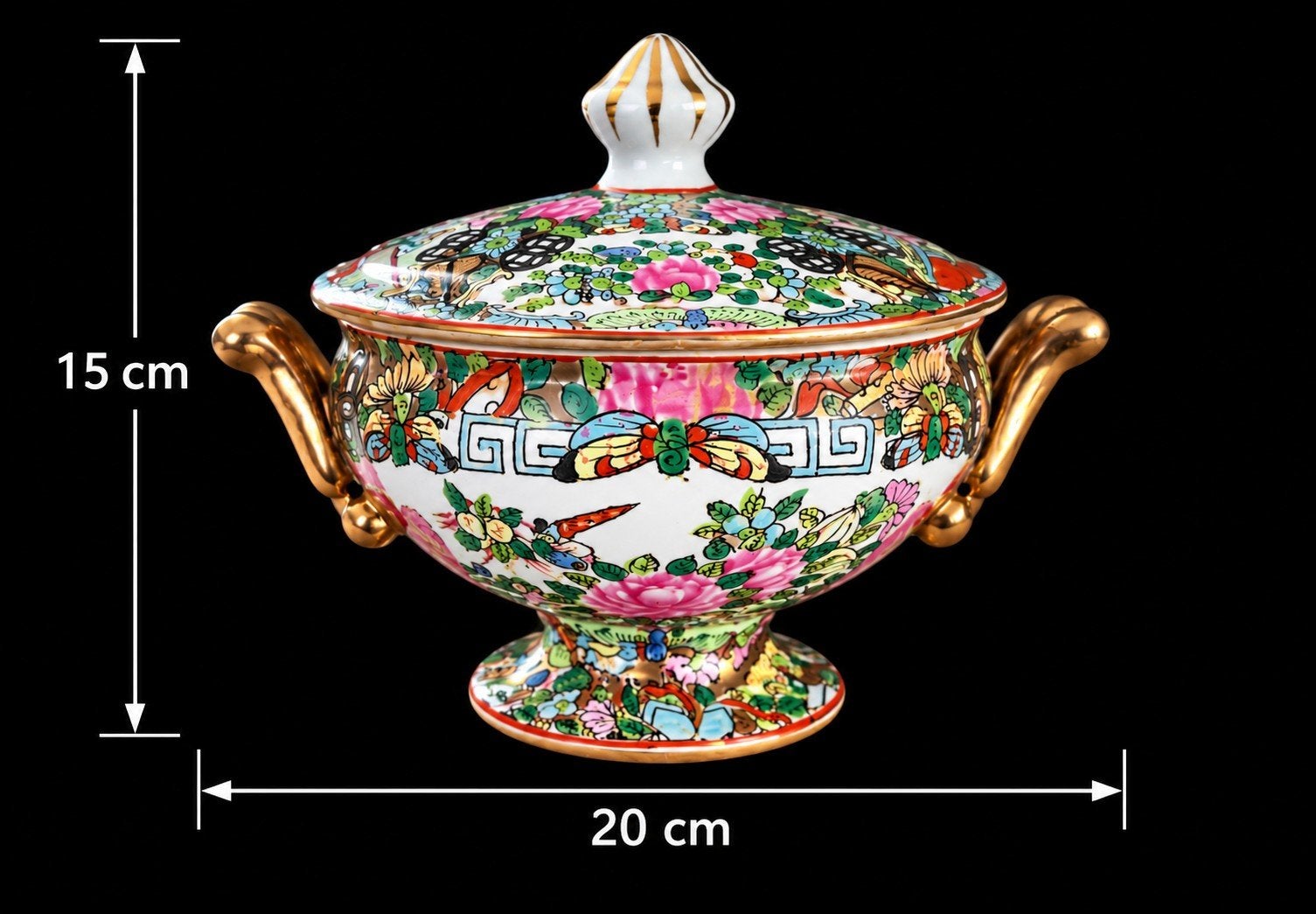 Chinese famille-rose porseleinen terrine, Antiek en Kunst, Ophalen of Verzenden