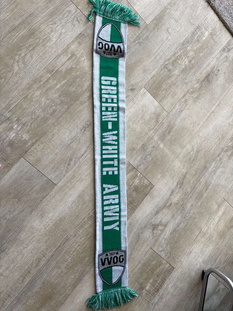 VVOG Harderwijk Voetbal Sjaal - Green-White Army, Ophalen of Verzenden, Gebruikt, Clubaccessoires