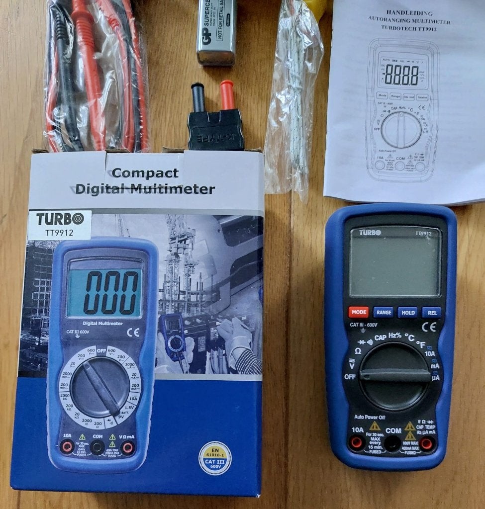 Nieuwe digitale multimeter Turbo TT9912, Ophalen of Verzenden, Nieuw, Multimeter