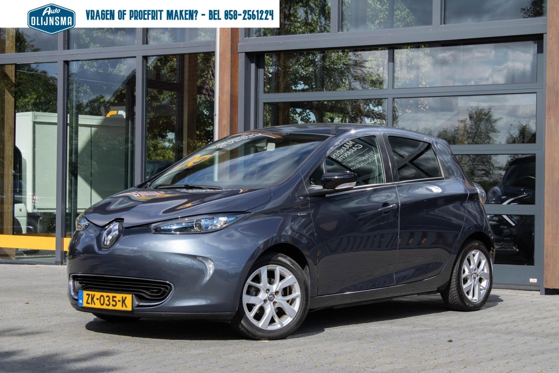 Renault Zoe R110 Limited 41 kWh|KoopAccu|camera|85% SOH|, Stof, Gebruikt, 41 kWh, Met garantie (alle)
