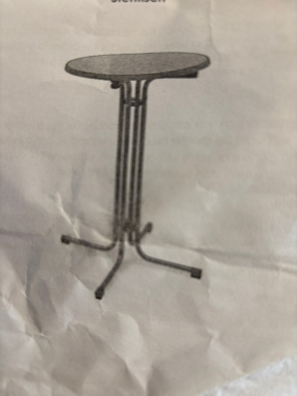 Nieuwe statafel hangtafel bartafel donkergrijs blad 80 cm, Ophalen of Verzenden, Nieuw