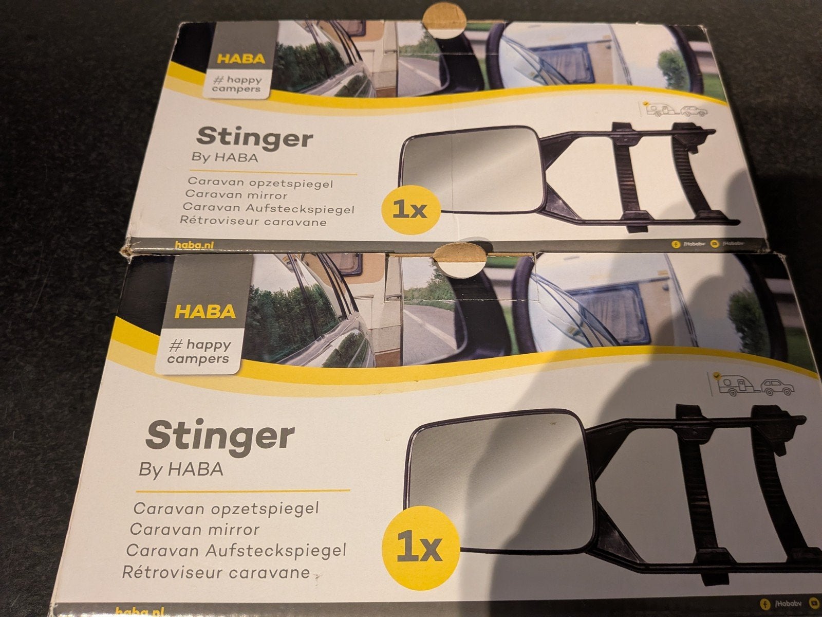 HABA Stinger Caravan Opzetspiegels (2 stuks), Caravans en Kamperen, Ophalen, Zo goed als nieuw