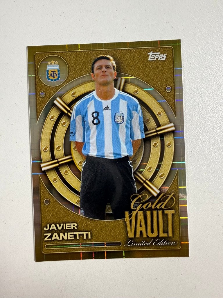 Javier Zanetti Gold Vault Collectors Tin Argentina 2026, Ophalen of Verzenden, Nieuw, Buitenlandse clubs, Poster, Plaatje of Sticker