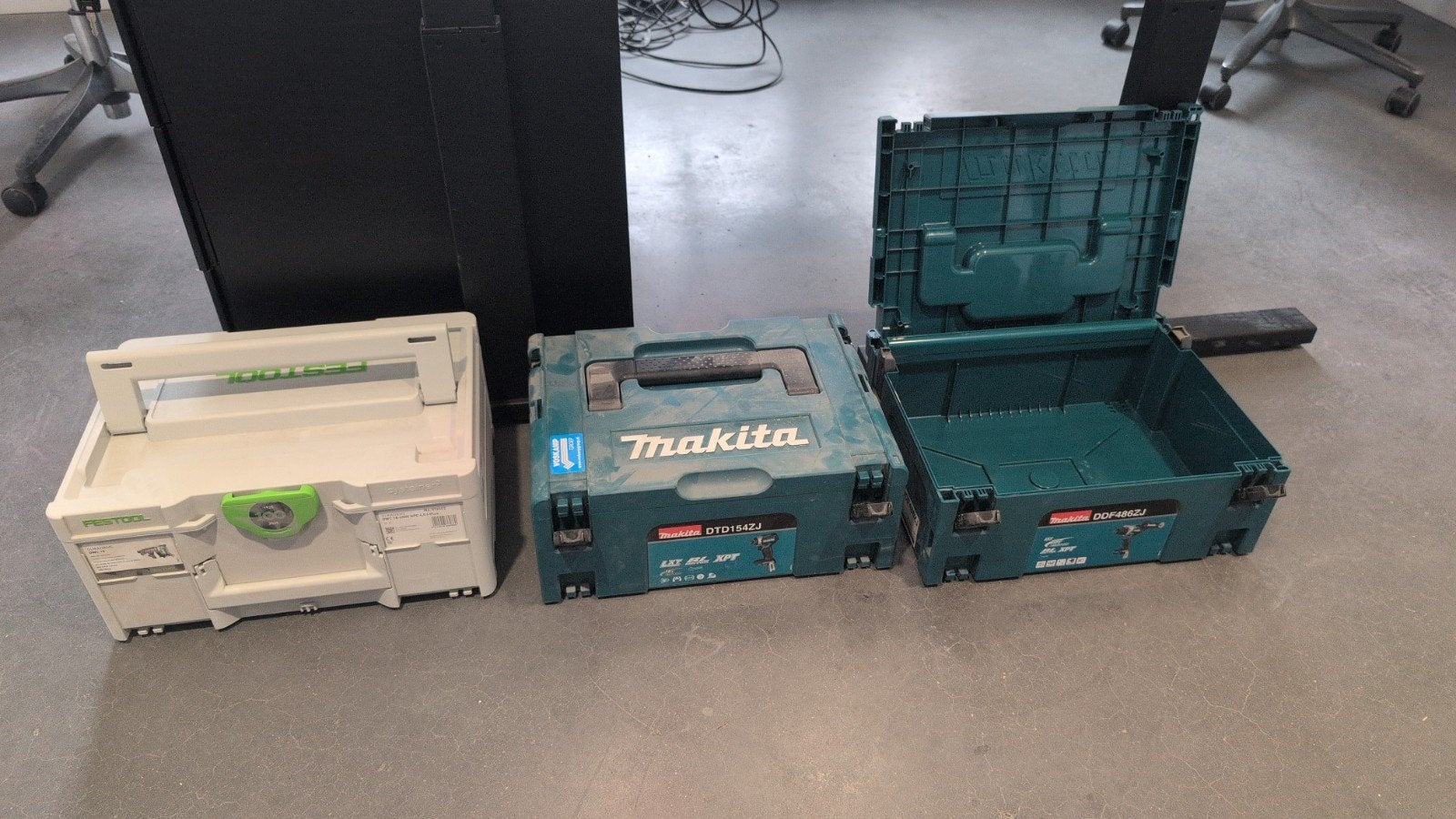 Makita M box en Festool systainer gereedschapkoffer, Ophalen, Gebruikt, Gereedschapsopslag, Makita