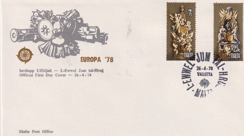 Malta 1978 EUROPA S033, Postzegels en Munten, Postzegels | Eerstedagenveloppen, Verzenden, Onbeschreven, Europa