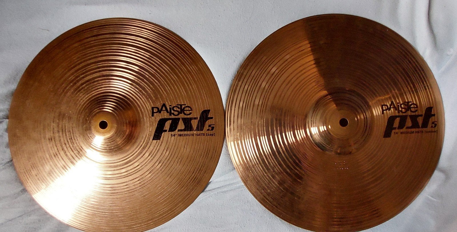 Paiste PST5 14" Medium Hi-Hat Bekkens, Ophalen of Verzenden, Gebruikt, Overige merken