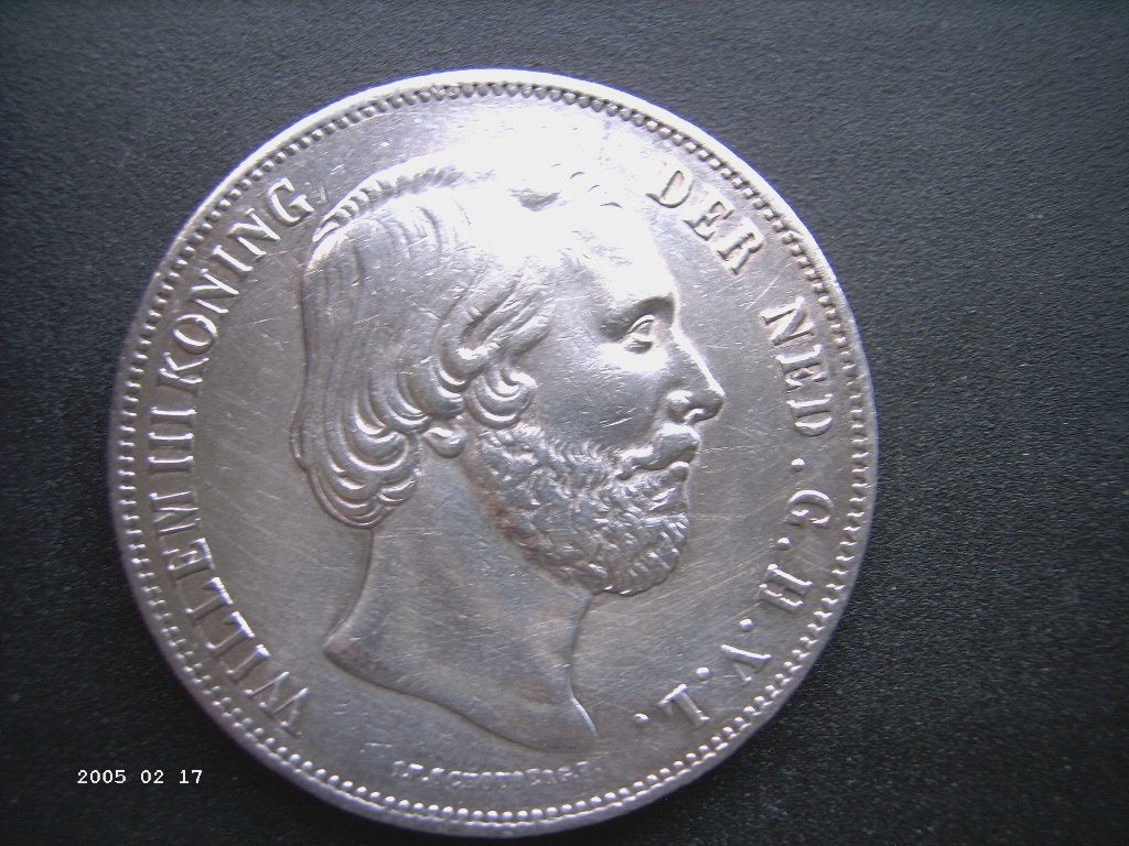 Zilver Rijksdaalder 1858..., Ophalen of Verzenden, Koning Willem III, 2½ gulden, Zilver