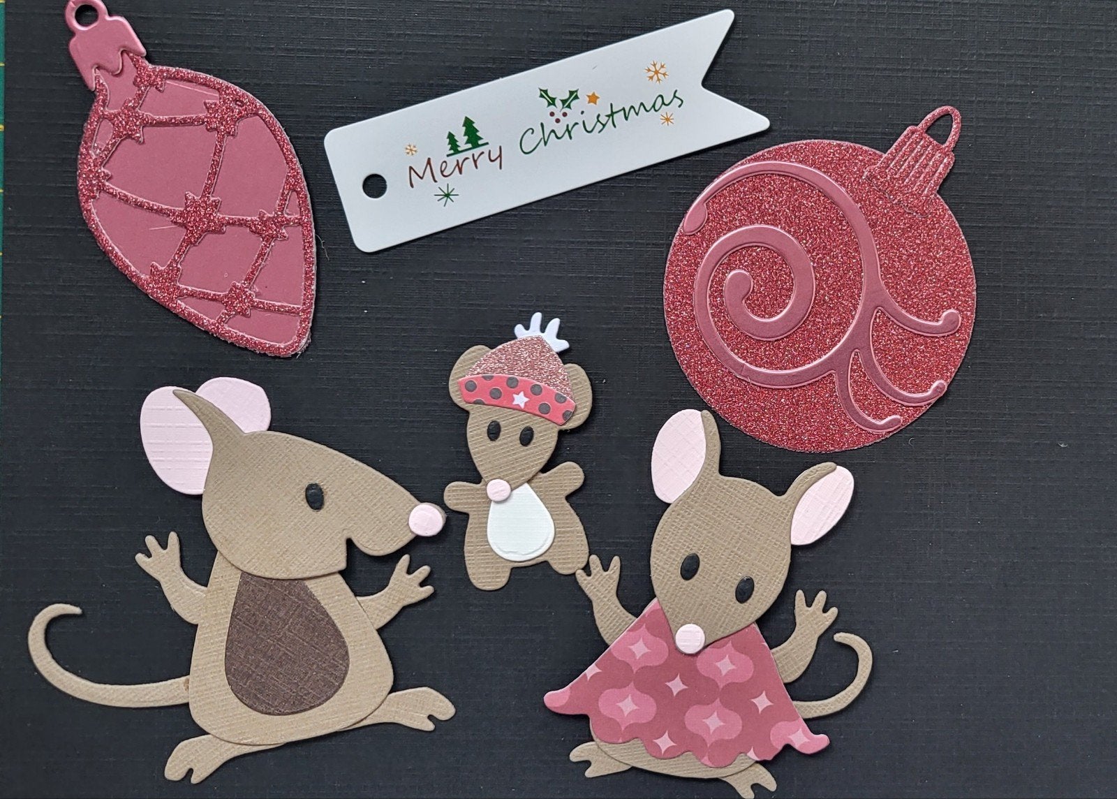 stansjes fam muis kerst, Hobby en Vrije tijd, Kaarten | Zelf maken, Ophalen of Verzenden, Nieuw, Kerst, Overige typen