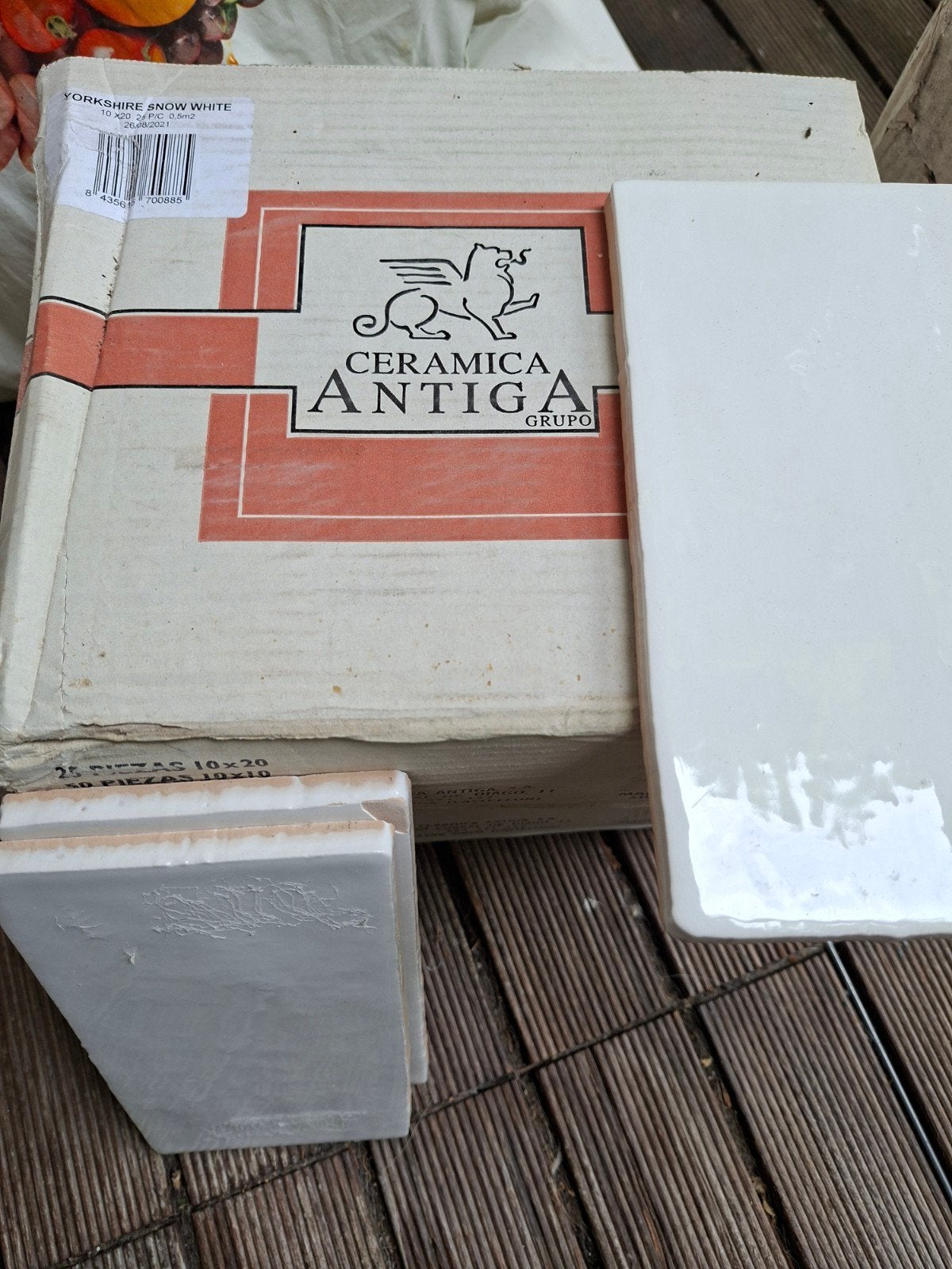 72x Witte Keramische Wandtegels 10x20 cm - York Snow White, Ophalen, Nieuw, Minder dan 20 cm, 20 tot 40 cm