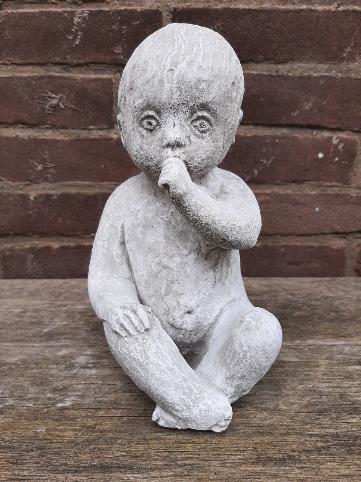 Baby kind betonnen beeld tuinbeeld beton, Ophalen of Verzenden