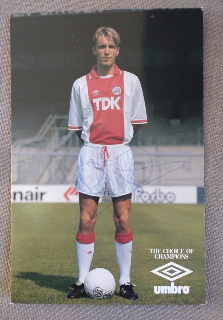 Richard Witschge Ajax, origineel gesigneerd, Verzenden, Zo goed als nieuw, Ajax, Spelerskaart