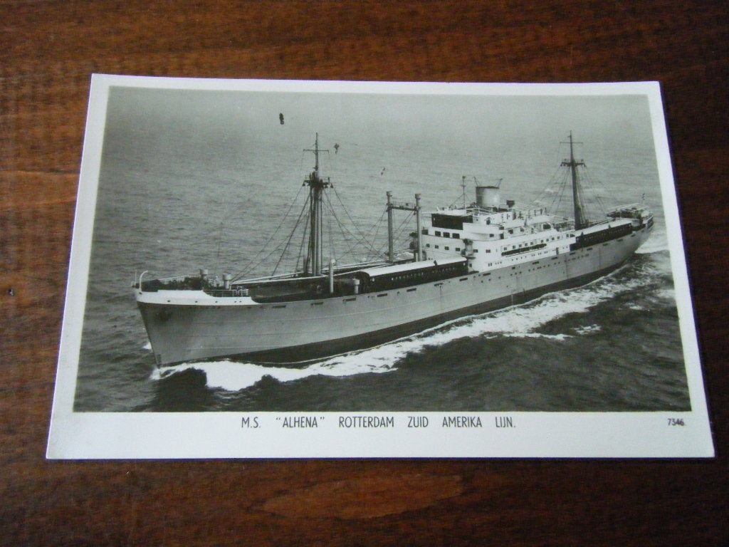 G5 - Schip - m.s. Alhena - Mooi/Oud, Ophalen of Verzenden, Gebruikt, Kaart, Foto of Prent