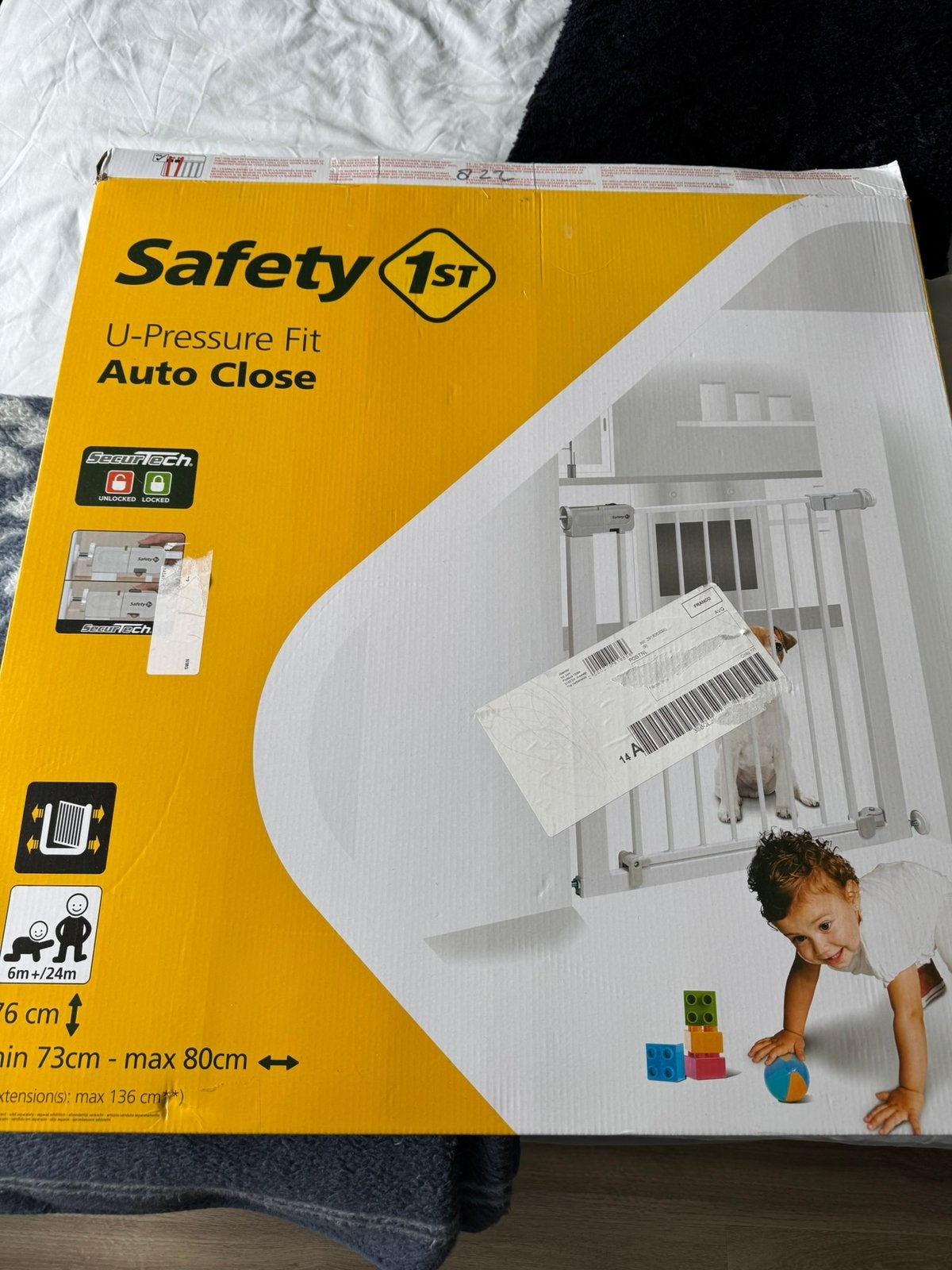 Safety 1st Traphekje Auto Close + 7 cm, Ophalen of Verzenden, Zo goed als nieuw, Klemhekje, Metaal of IJzer