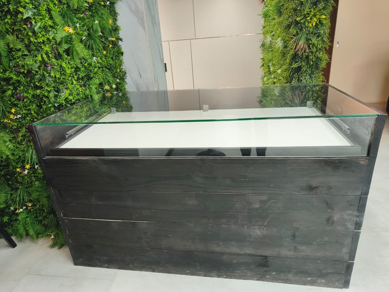 Robuuste Vitrine Winkeltoonbank met Glasplaat, Ophalen