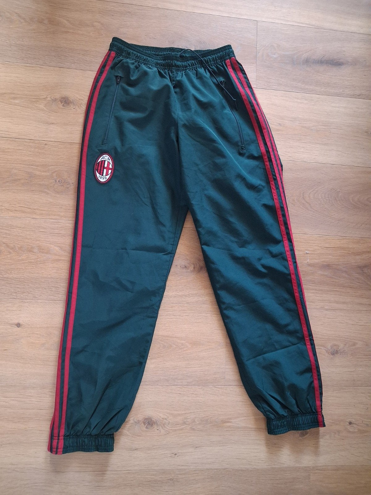 Vintage Adidas AC Milan Trainingsbroek Maat S Groen, Maat S, Ophalen of Verzenden, Zo goed als nieuw, Broek