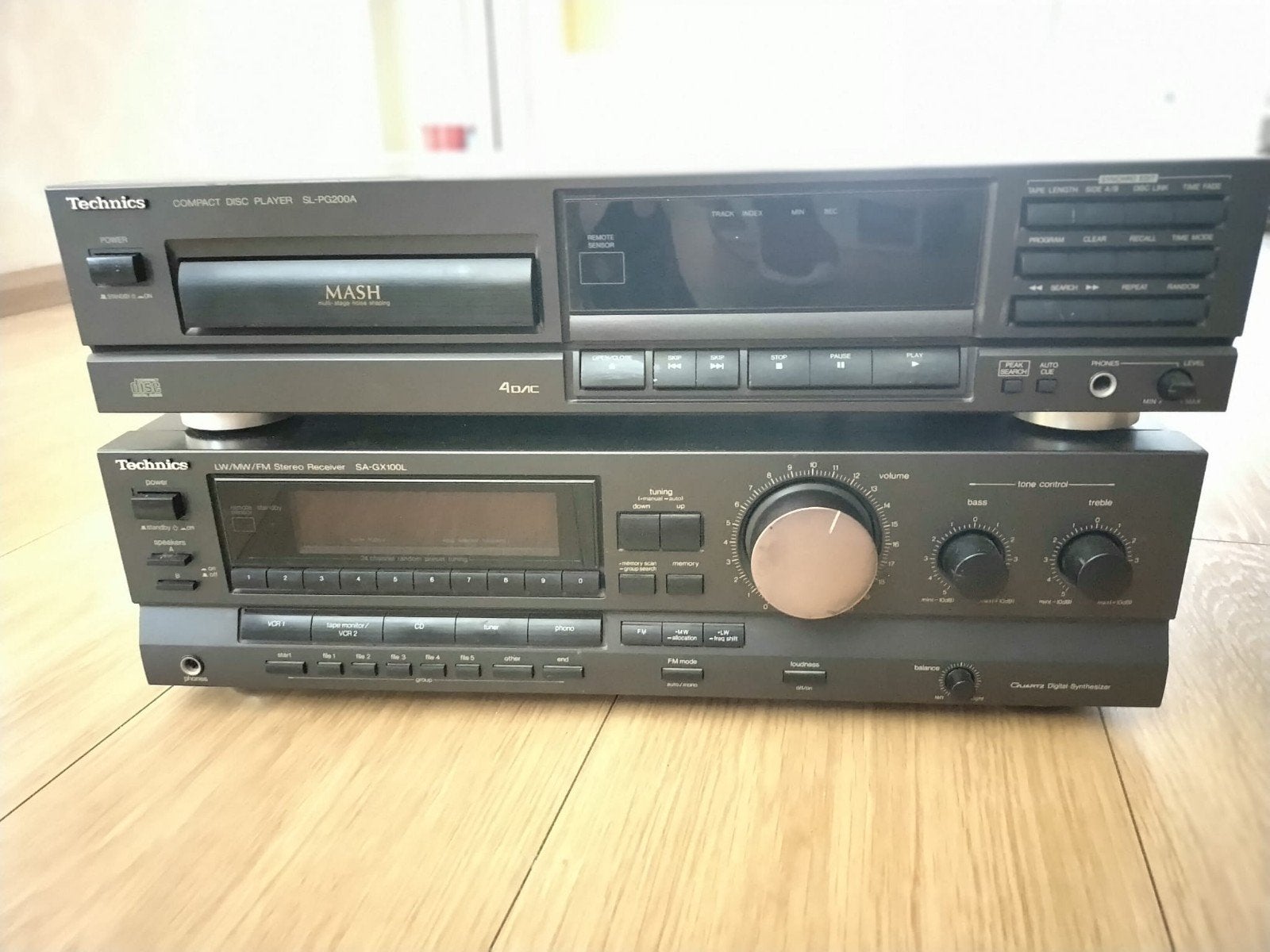 Technics SL-PG200A CD-speler & SA-GX100L Receiver, Overige merken, Gebruikt, Tuner of Radio, Losse componenten