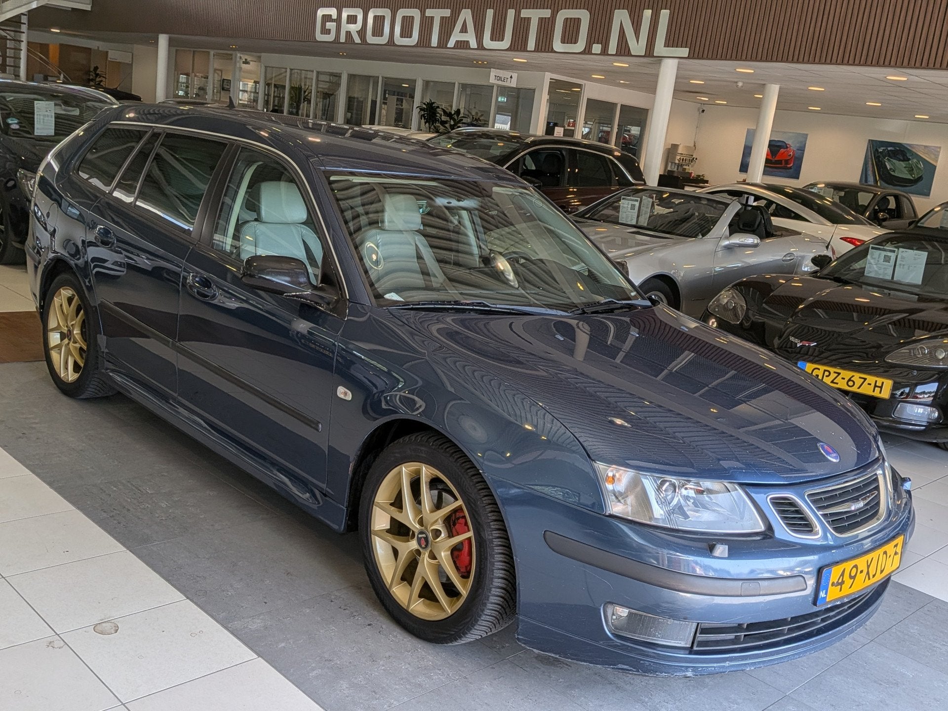 Saab 9-3 Sport Estate 1.8t Vector Airco, Cruise Control, Stu, Auto's, 1998 cc, Gebruikt, Beige, 4 cilinders