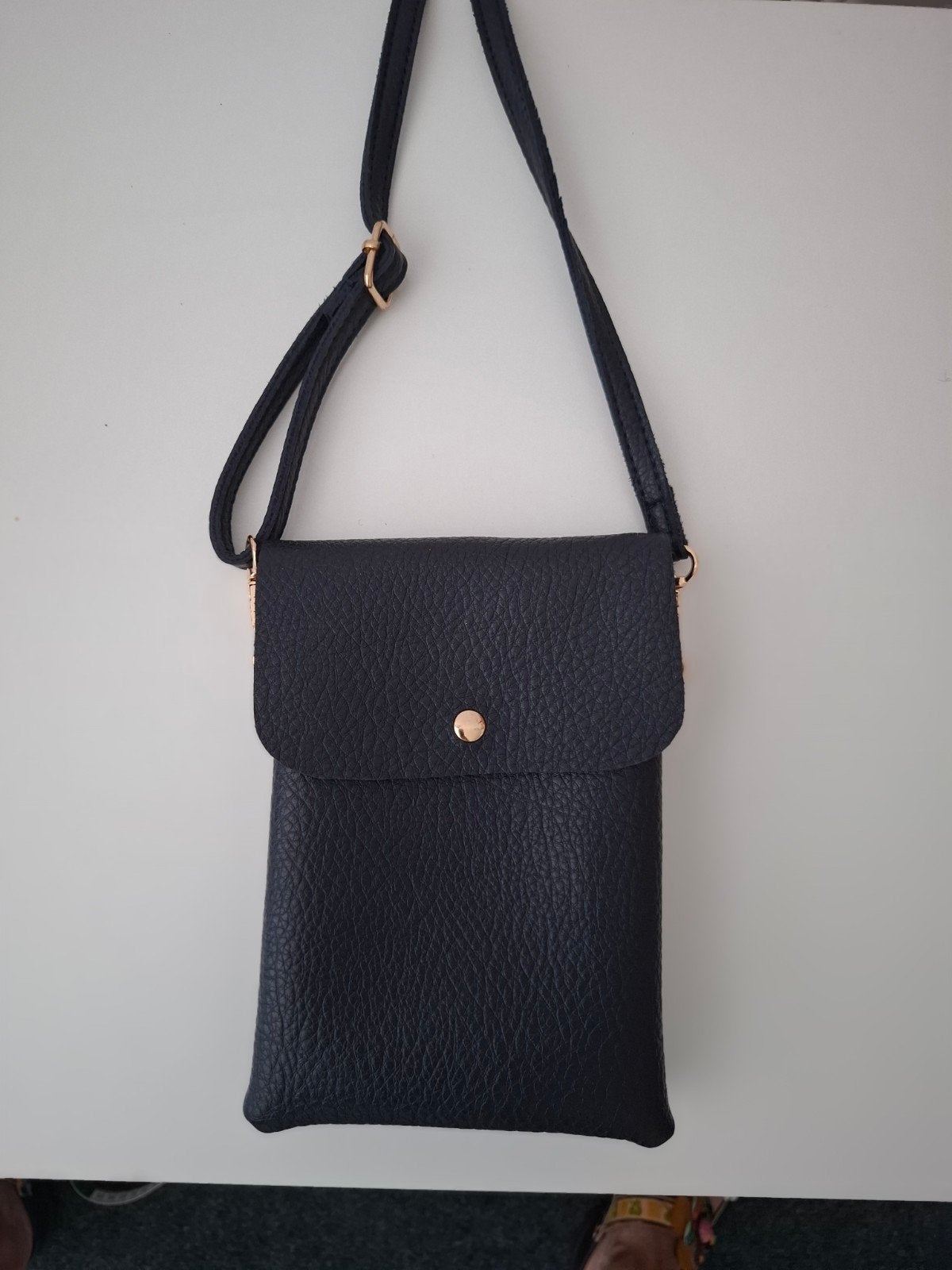 Donkerblauw Telefoontasje / Schoudertasje ,leer, Ophalen of Verzenden, Nieuw, Blauw, Schoudertasje