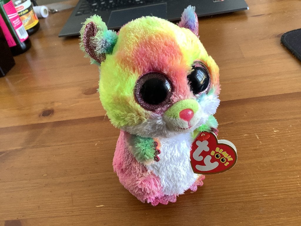 TY knuffel Beanie Boo Rodney hamster. met kaartje. 2018, Overige typen, Ophalen of Verzenden, Meerkleurig, Ty