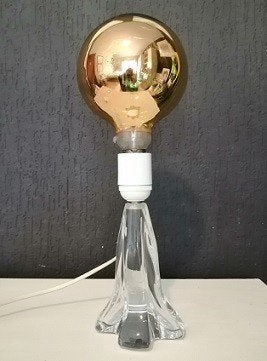 Aparte design tafellamp met een glazen voet van Murano, Overige merken, Overige kleuren, Design, E27 (groot)