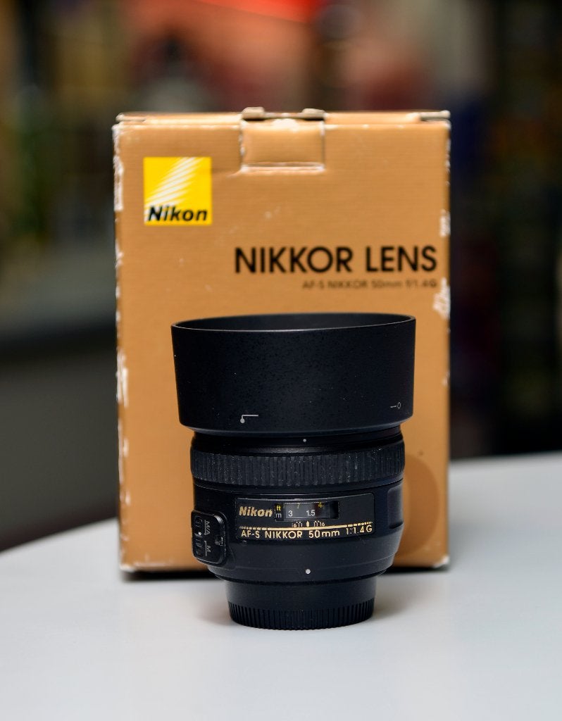 Nikon 50mm F1,4G autofocus objectief. Met doos., Gebruikt, Nikon, Nikon, Ophalen of Verzenden