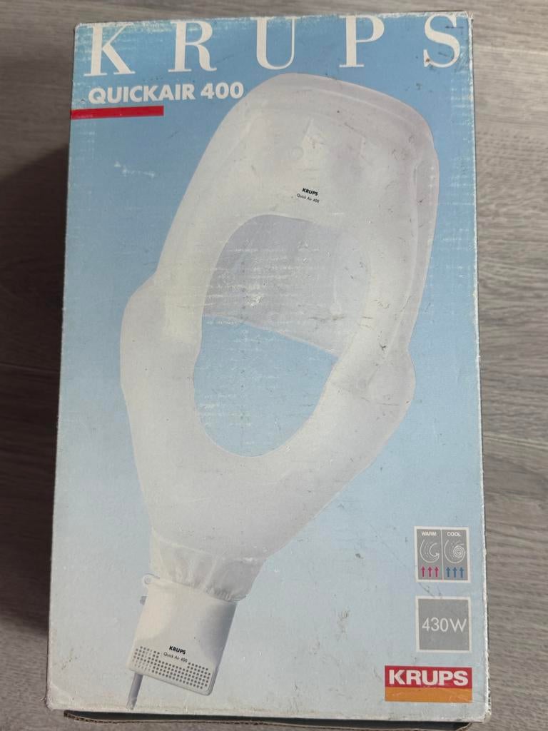 Krups Quickair 400 Haardroger met Kap - Vintage, Ophalen of Verzenden, Zo goed als nieuw, Haarverzorging