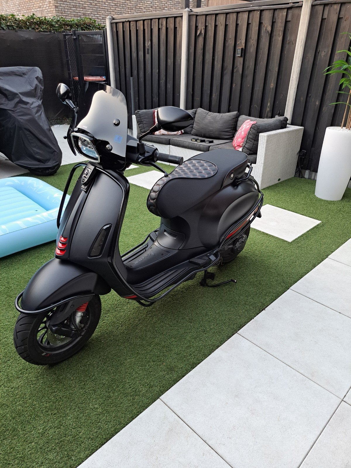 Matzwarte Vespa Sprint 4t- Zo goed als nieuw!, Fietsen en Brommers, Scooters | Vespa, Ophalen, Maximaal 45 km/u, Vespa S, Zo goed als nieuw