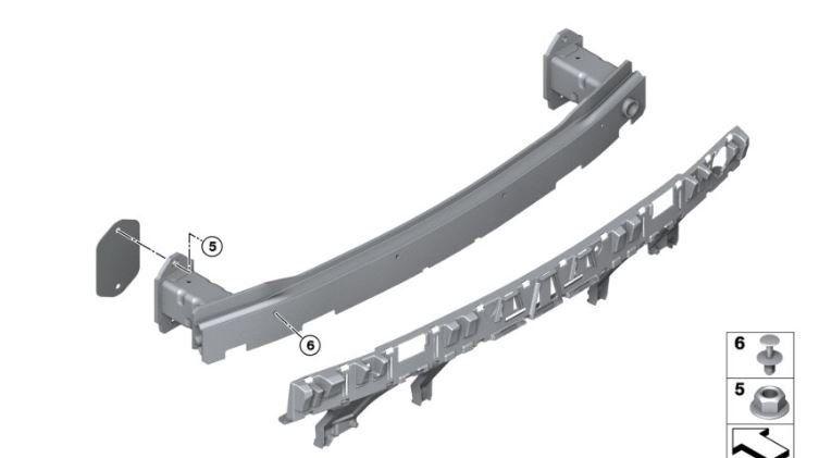 Achterbumper montage plaat BMW Z4 E8951127436845 7436845, -, Nieuw, Ophalen of Verzenden, Achter