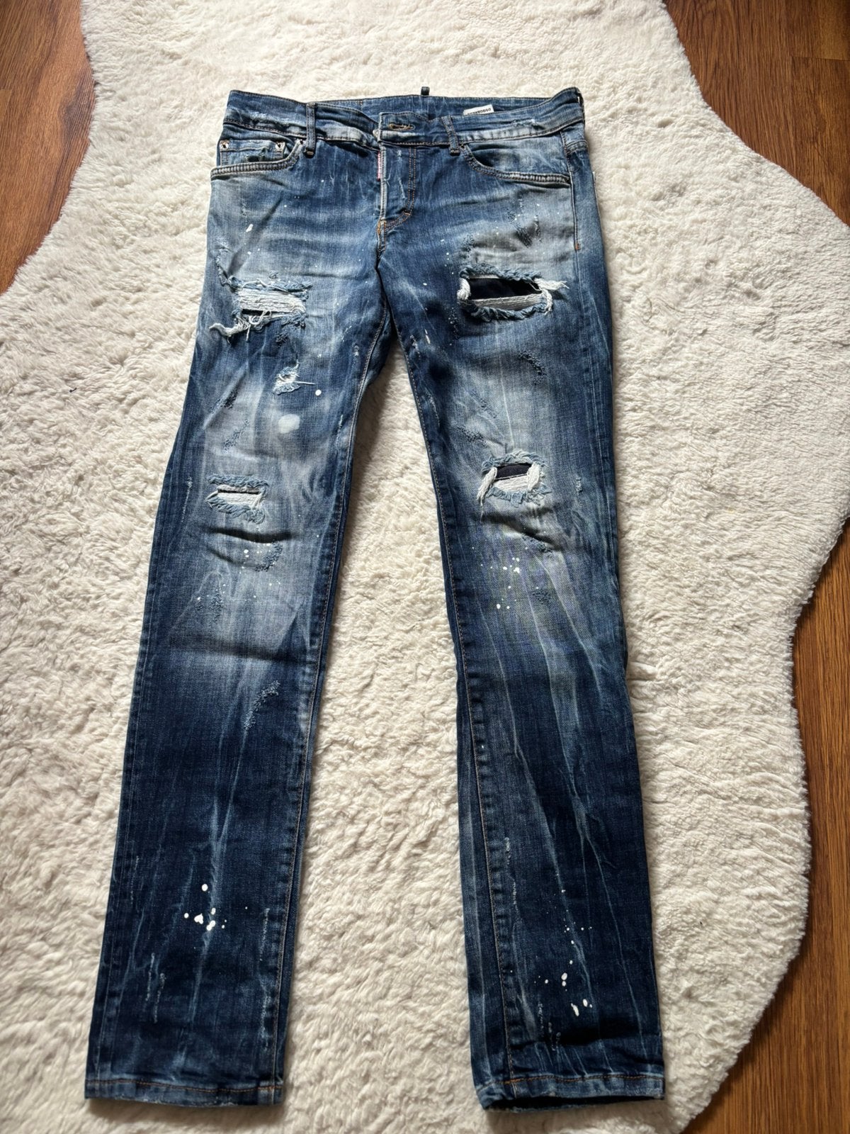 Dsquared broek, Ophalen of Verzenden, Zo goed als nieuw, Blauw, Overige jeansmaten