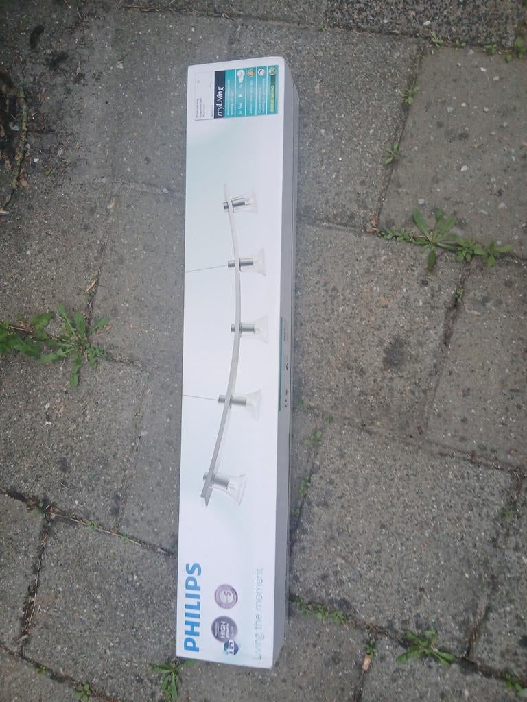 Philips myLiving LED-spotlightbalk 5x5W aluminium, Huis en Inrichting, Lampen | Hanglampen, Ophalen of Verzenden, Nieuw, Minder dan 50 cm