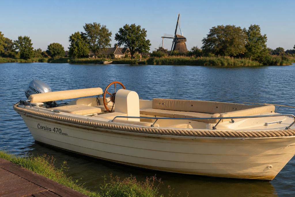 Corsiva 470 sloep met 9.9PK Honda buitenbootmotor, Ophalen, Gebruikt, Rondzit, Corsiva