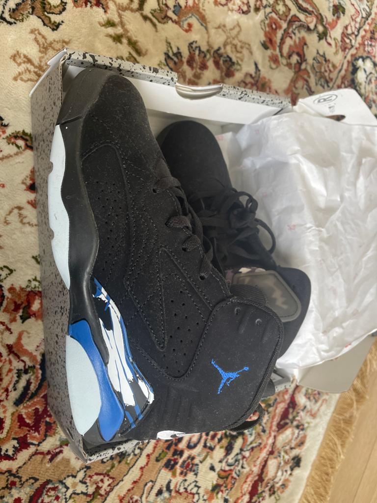 Jordan 6 Rings Zwart/Blauw Sneakers, Ophalen of Verzenden, Zo goed als nieuw, Zwart, Sneakers of Gympen