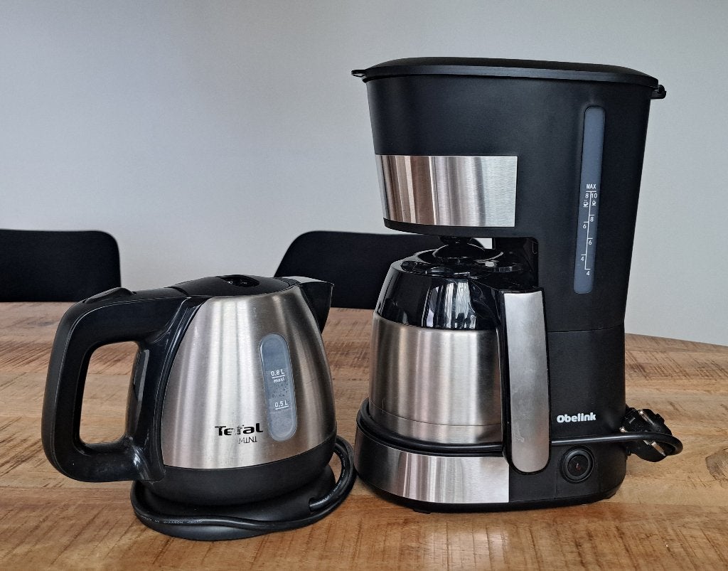 Koffiezetapparaat en waterkoker, Witgoed en Apparatuur, Koffiezetapparaten, Ophalen, Gebruikt, Overige modellen, Gemalen koffie