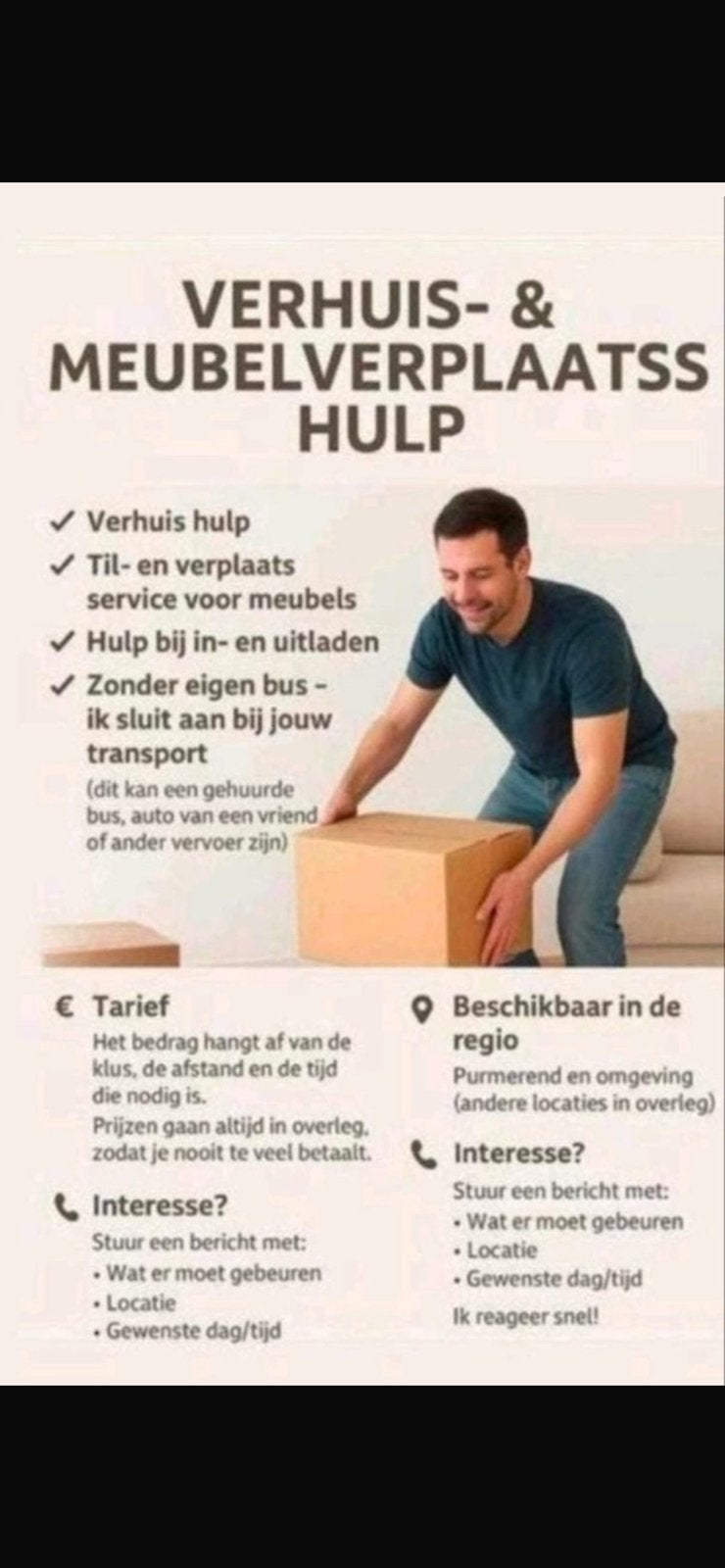 Verhuis- & Meubelverplaats Hulp – Betrouwbaar en snel, Ophalen