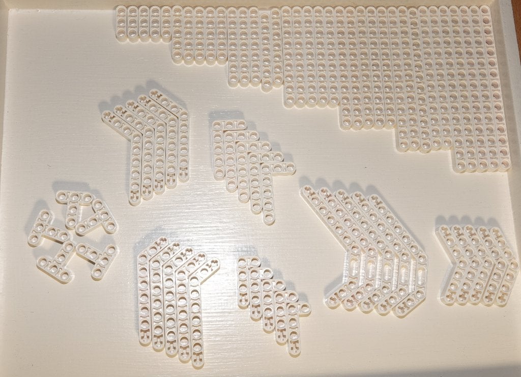 Lego Technic Partij Beam Wit Liftarm alles 10x GRATIS DHL*, Gebruikt, Lego, Ophalen of Verzenden, Technic