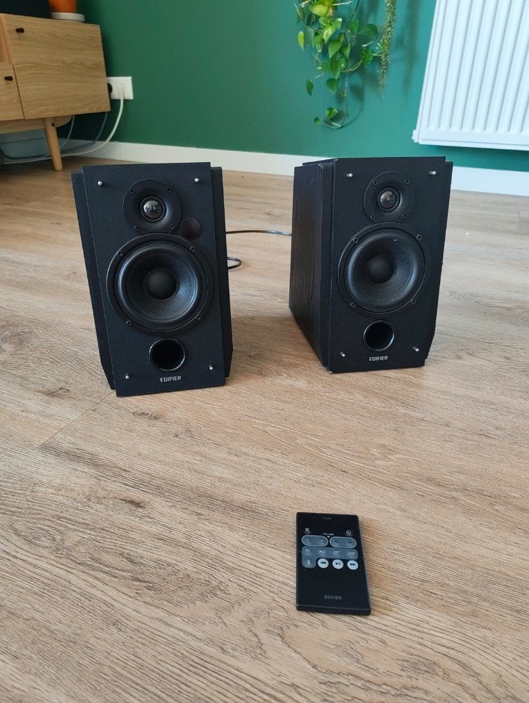 Edifier R1850DB Speaker, Gebruikt, 60 tot 120 watt, Bluetooth, Boekenplank luidspreker