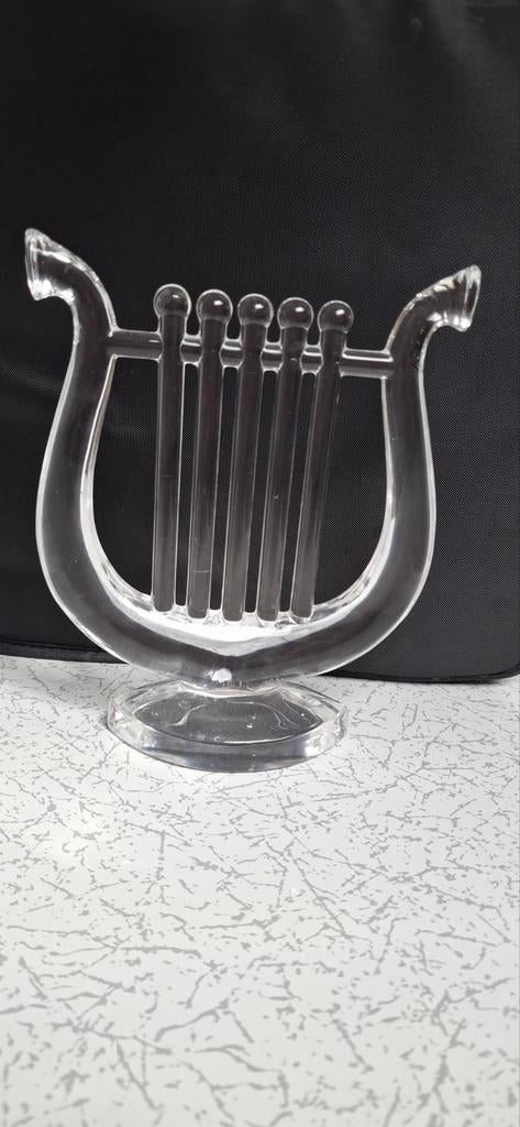 Vintage Noors kristallen lier harp van glas, Antiek en Kunst, Antiek | Glas en Kristal, Ophalen of Verzenden
