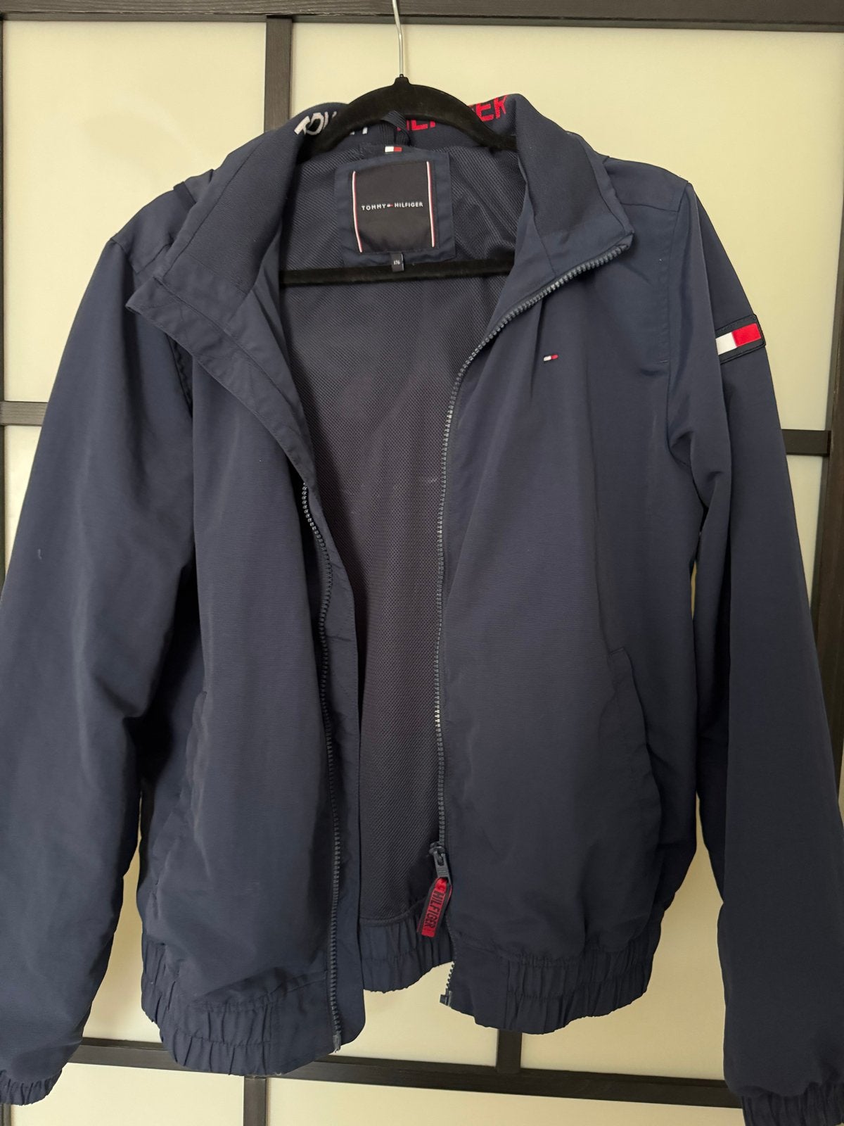 Tommy Hilfiger jas mast 176, Ophalen, Zo goed als nieuw, Overige maten, Blauw