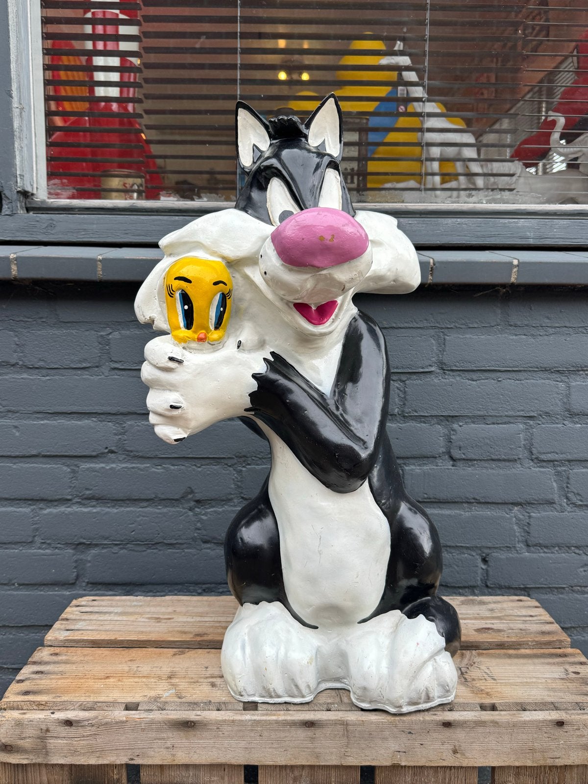 Sylvester en Tweety Beeld - Looney Tunes Decoratie, Ophalen, Gebruikt