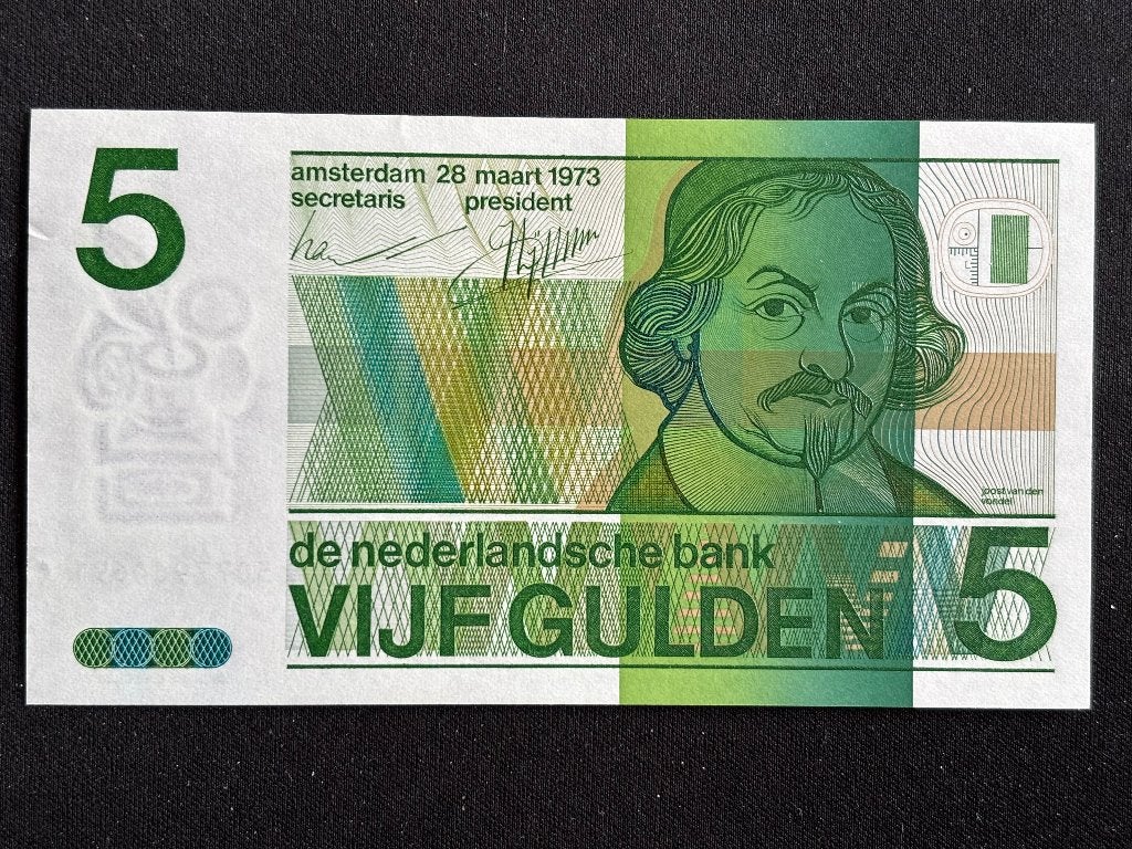 Biljet 5 Gulden 1973 (Vondel II) - Absolute UNC -  PL23.b2, Verzenden, 5 gulden, Los biljet