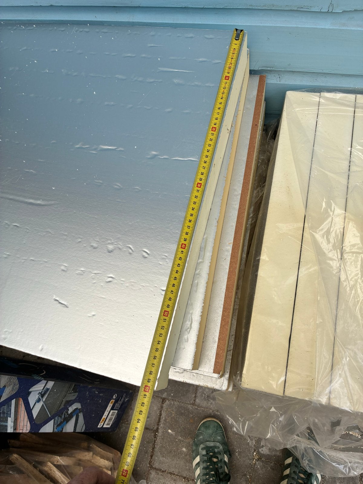 PIR isolatieplaten 70mm dik, 60x60cm (19 stuks), Doe-het-zelf en Verbouw, Ophalen, 4 tot 8 cm, Gebruikt, 5 tot 10 m²