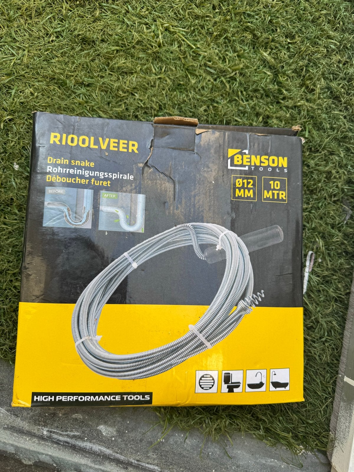Benson Tools Rioolveer - 10 meter rioolreinigingsspiraal, Ophalen, Nieuw, Overige typen, Overige merken