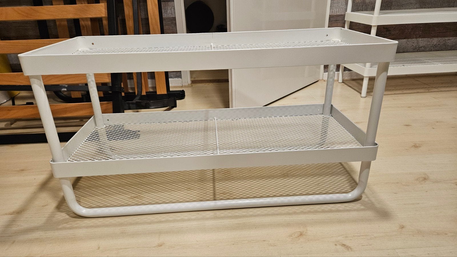 IKEA MACKAPÄR wandkapstok met schoenenrek - wit, Huis en Inrichting, Ophalen of Verzenden, Zo goed als nieuw