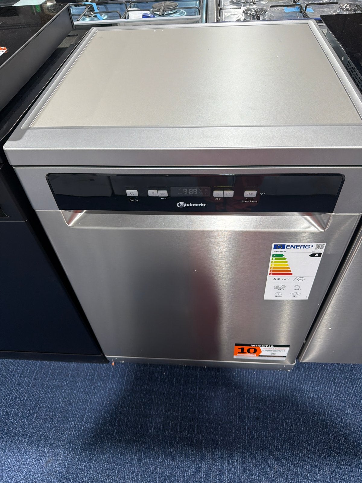 Bauknecht Vrijstaande Vaatwasser Zilver A-label, Ophalen of Verzenden, Vrijstaand, Energieklasse A of zuiniger, Minder dan 85 cm