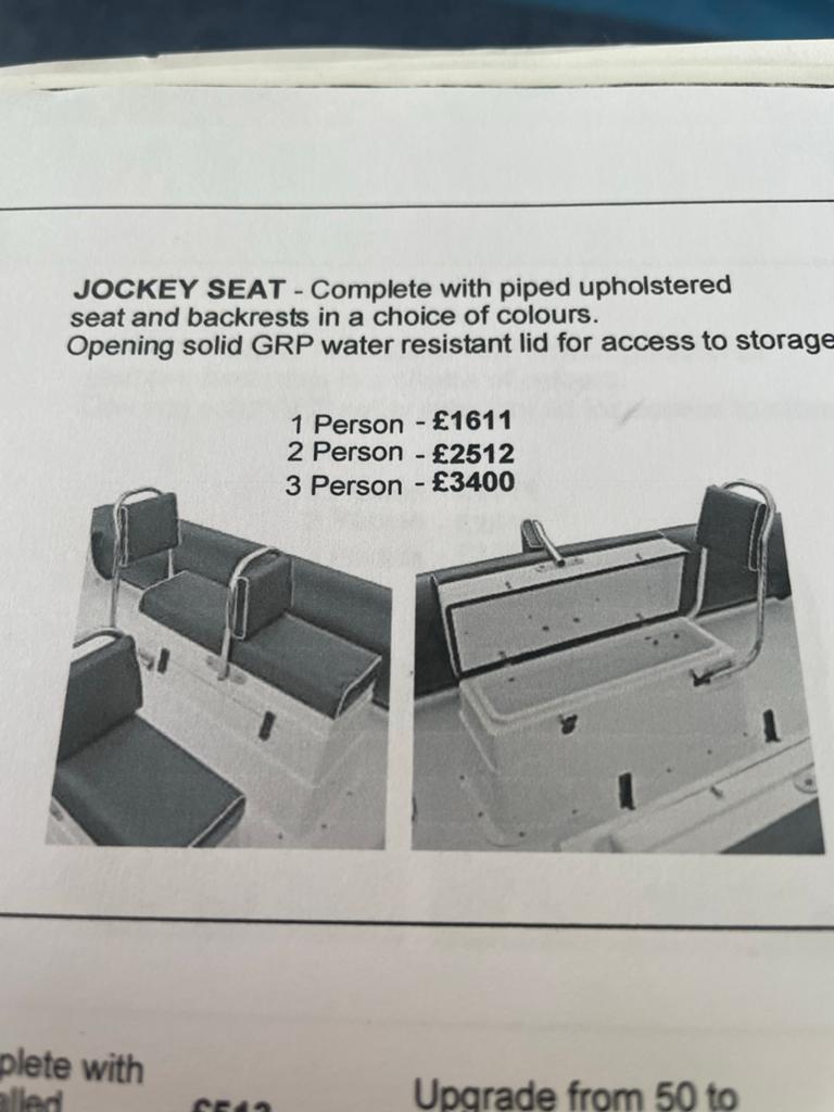 Jockey Seat - Compleet met gestoffeerde zitting en rugleunin, Watersport en Boten, Ophalen, Nieuw, Interieur en Kussens