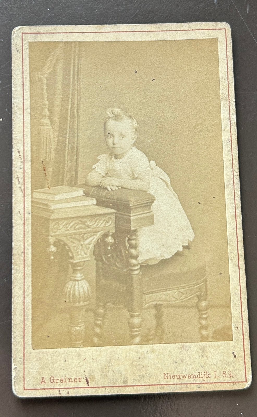 A.Greiner cdv ca.1875 fotograaf Amsterdam, Ophalen of Verzenden, Voor 1940, Zo goed als nieuw